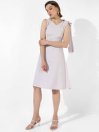 Solid Dress With Ribbon Detail