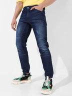 Campus Sutra Self-Design Parallel Stitched Denim Jeans