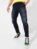 Campus Sutra Self-Design Patched Denim Jeans