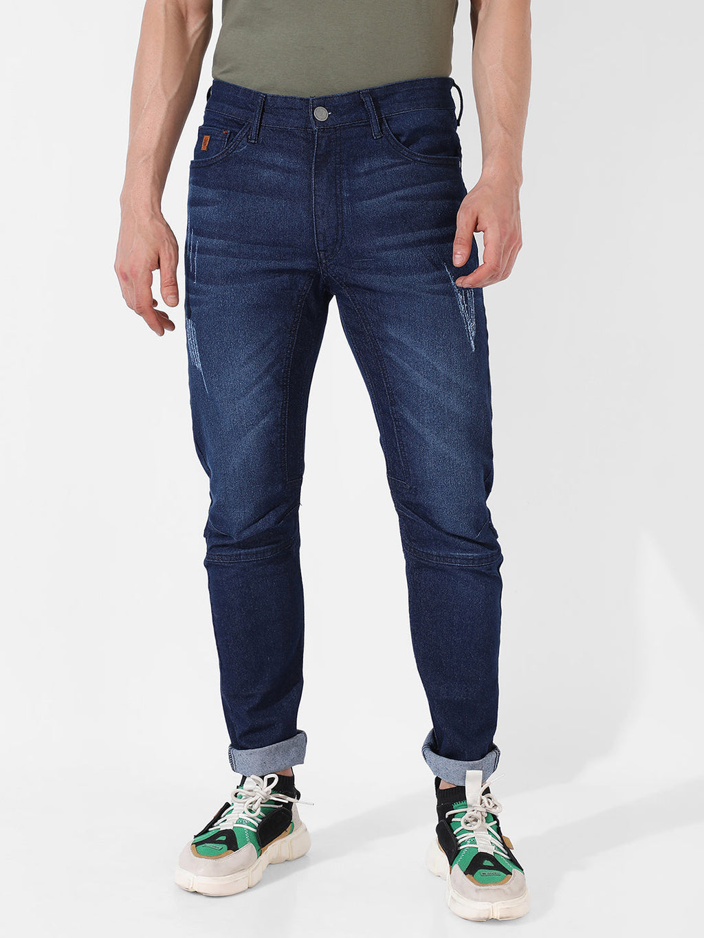 Campus Sutra Dark-Washed Denim Jeans