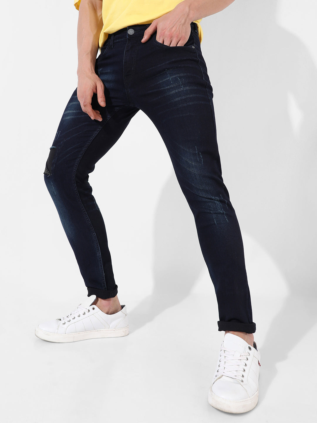 Campus Sutra Medium-Washed Denim Jeans