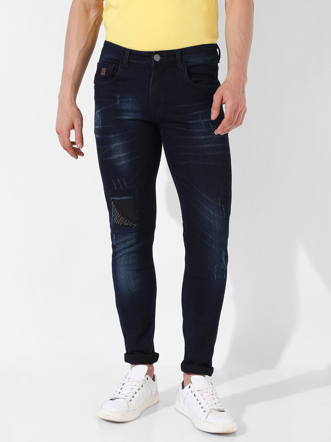 Campus Sutra Medium-Washed Denim Jeans