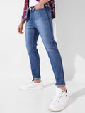 Campus Sutra Contrast Side Wash Denim Jeans