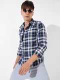 Campus Sutra Tartan Plaid Shirt
