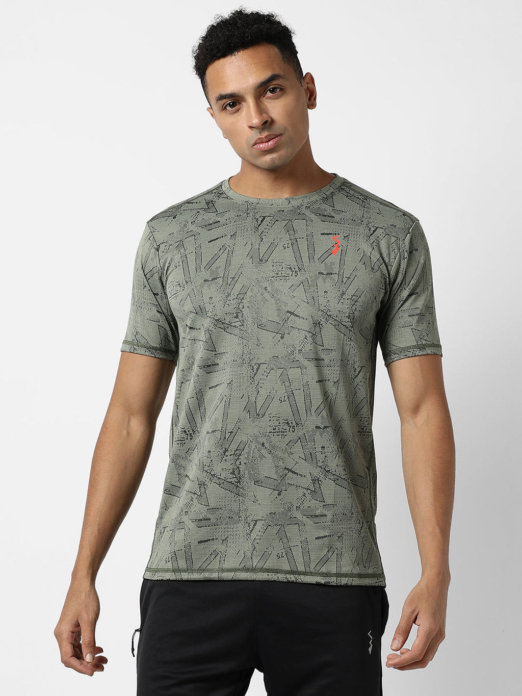 Campus Sutra Printed Activewear T-Shirt