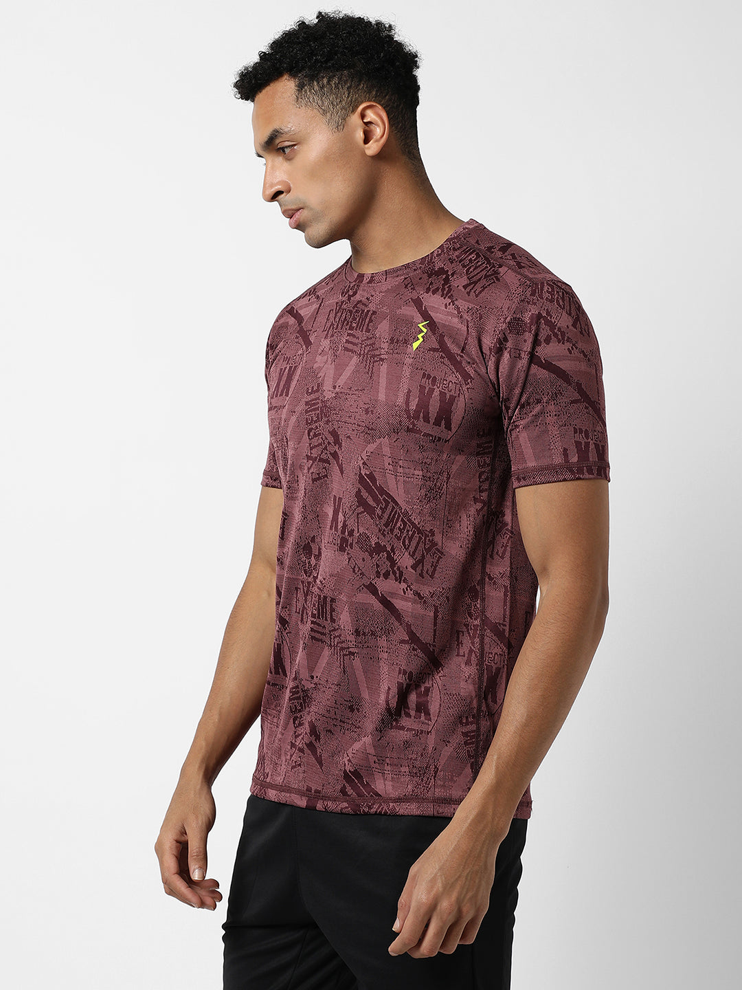 Campus Sutra Printed Activewear T-Shirt