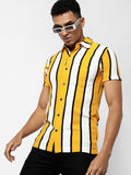 Campus Sutra Dramatic Striped Shirt