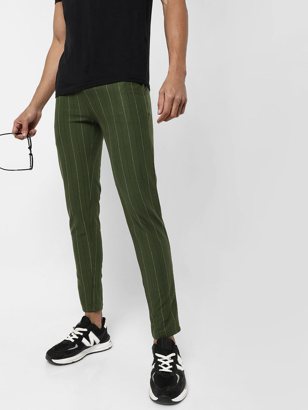 Campus Sutra Striped Joggers