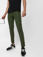 Campus Sutra Striped Joggers
