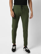 Campus Sutra Striped Joggers