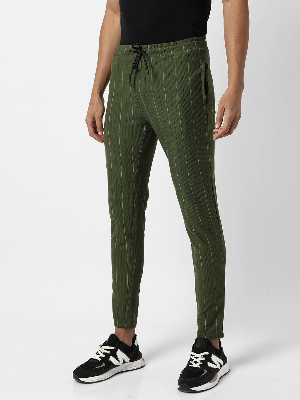 Campus Sutra Striped Joggers