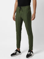 Campus Sutra Striped Joggers