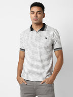 Campus Sutra Striped Casual T-Shirt