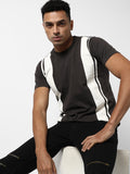 Campus Sutra Colourblocked Casual T-Shirt