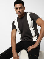 Campus Sutra Colourblocked Casual T-Shirt