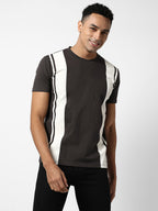 Campus Sutra Colourblocked Casual T-Shirt