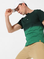 Campus Sutra Ombre Henley T-Shirt