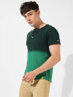 Campus Sutra Ombre Henley T-Shirt