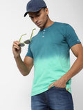 Campus Sutra Ombre Henley T-Shirt