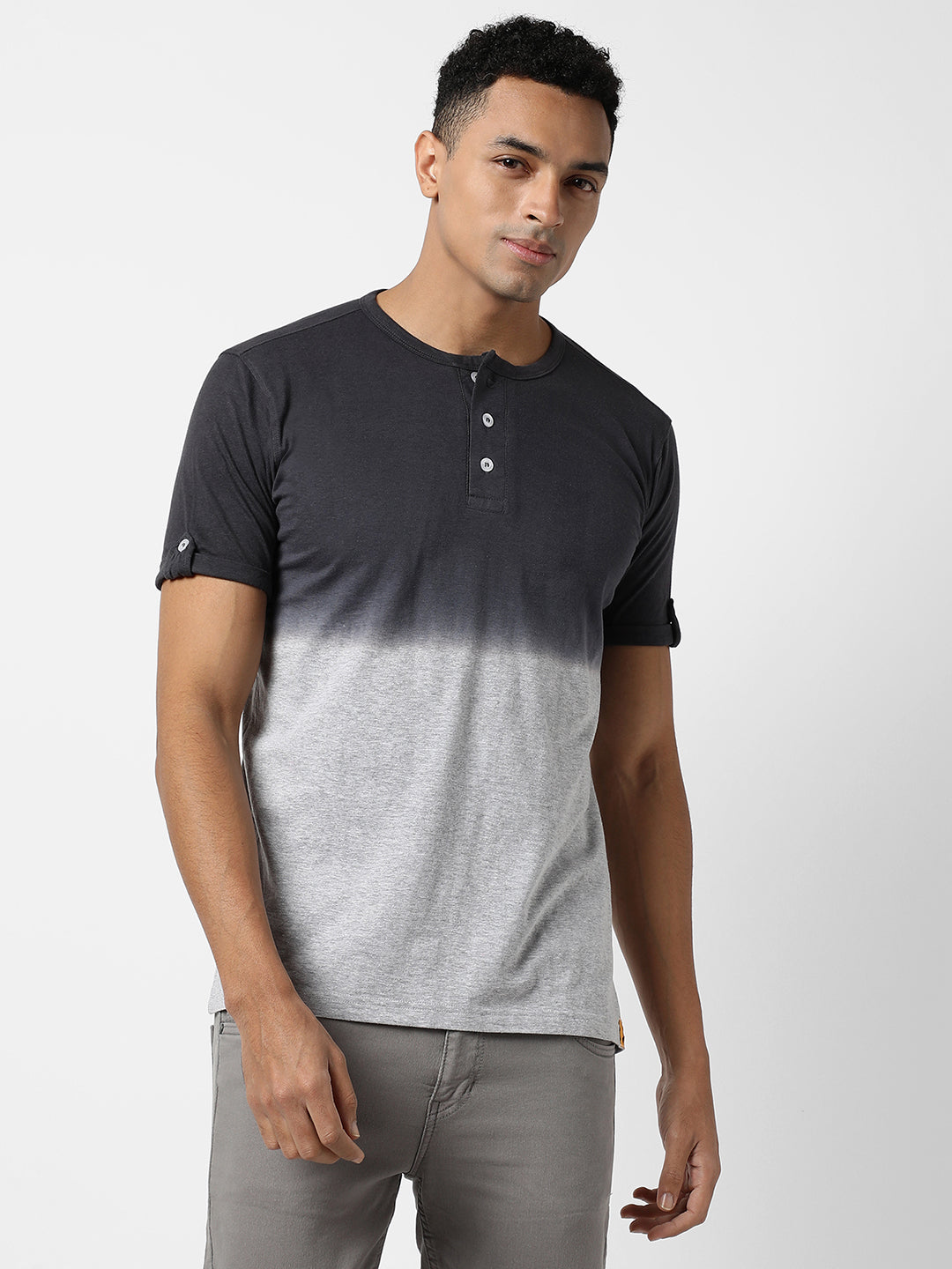 Campus Sutra Colourblocked Casual T-Shirt