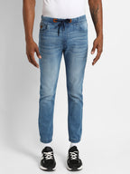 Campus Sutra Cinched Hem Denim Jeans