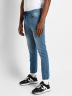Campus Sutra Cinched Hem Denim Jeans