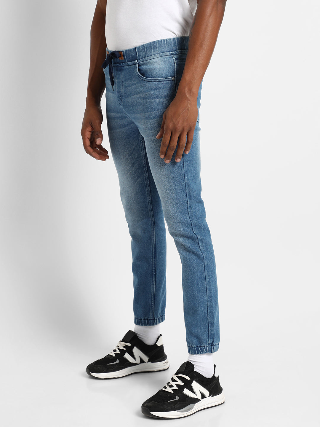 Campus Sutra Cinched Hem Denim Jeans