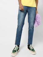 Campus Sutra Contrast Side-Striped Denim Jeans