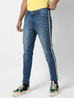 Campus Sutra Contrast Side-Striped Denim Jeans
