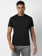 Campus Sutra Solid Activewear T-Shirt