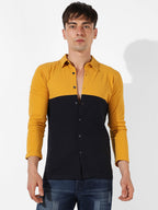 Campus Sutra Contrast Panel Shirt