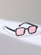 Haute Sauce The Sonic Rectangular Sunglass - Onyx Black