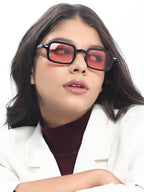 Haute Sauce The Sonic Rectangular Sunglass - Onyx Black