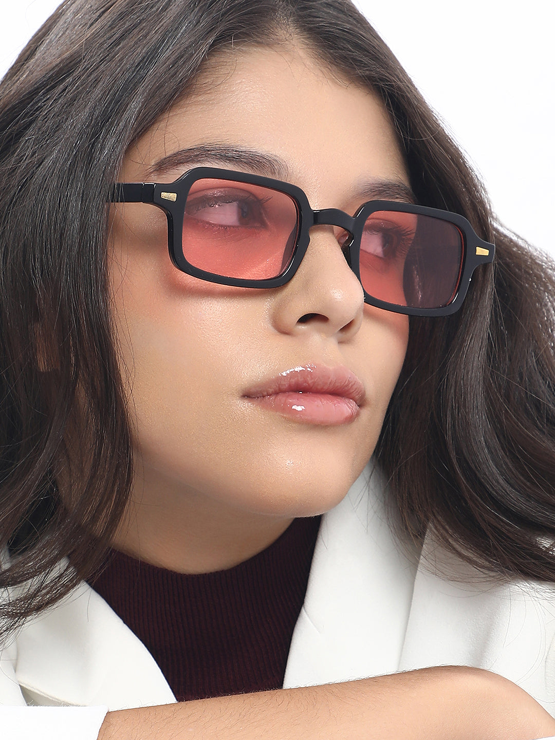 Haute Sauce The Sonic Rectangular Sunglass - Onyx Black