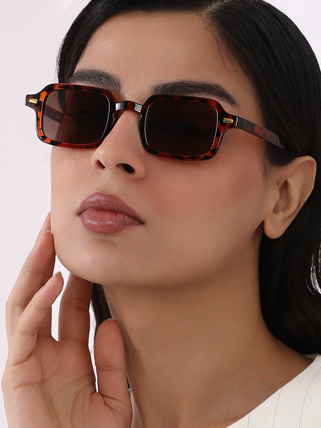 Haute Sauce The Sonic Rectangular Sunglass - Coffee Brown