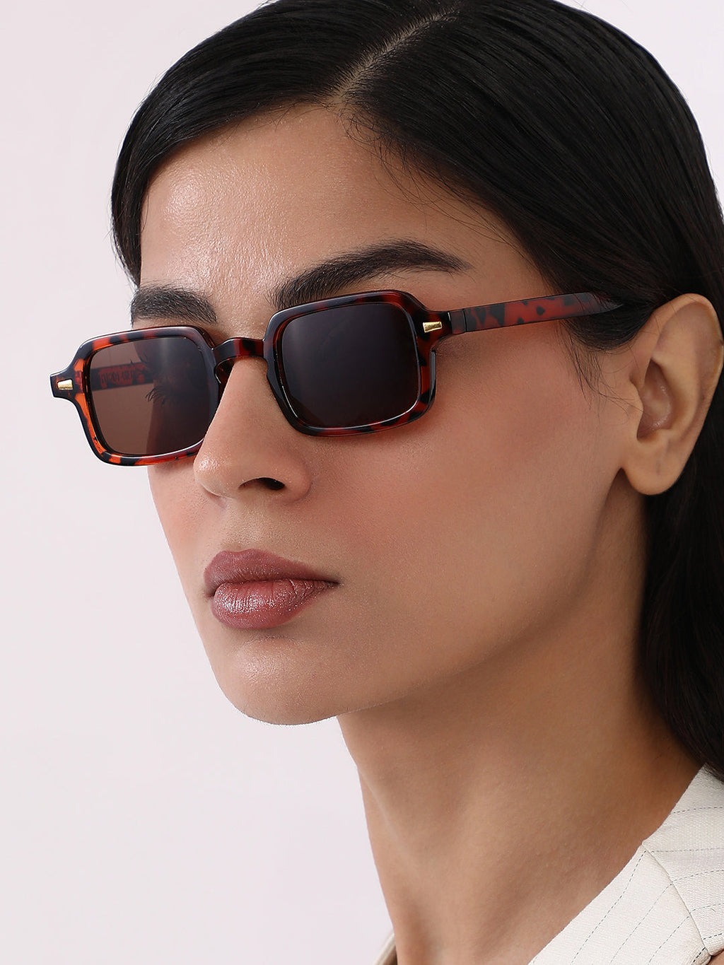Haute Sauce The Sonic Rectangular Sunglass - Coffee Brown