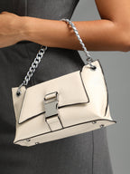 Haute Sauce The Indus-Slouch Hand Bag - Cream White