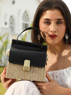 Haute Sauce The Small Straw-Médecin Hand Bag - Onyx Black
