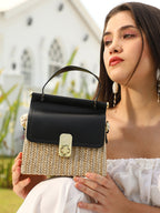 Haute Sauce The Small Straw-Médecin Hand Bag - Onyx Black