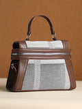Haute Sauce The Epistola Hand Bag - Chocolate Brown & Midnight Black