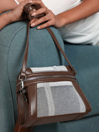 Haute Sauce The Epistola Hand Bag - Chocolate Brown & Midnight Black