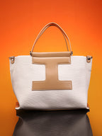 Haute Sauce The Riviera-Daze Hand Bag - Yellow Ochre & Cream White