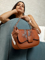 Haute Sauce The Coilmark Curve Hand Bag - Terracotta Brown