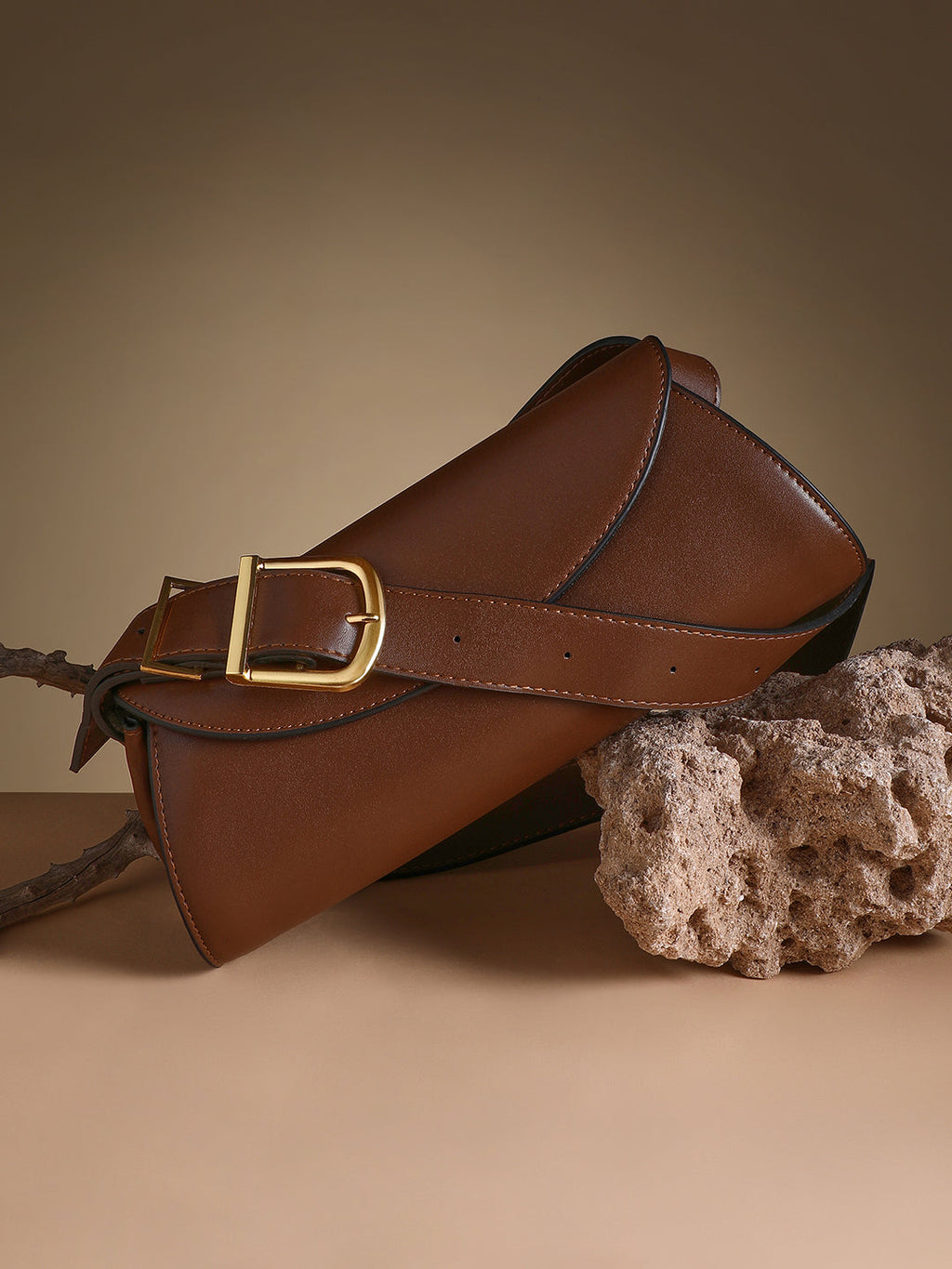 Haute Sauce The Edge-Fold Sling Bag - Chocolate Brown