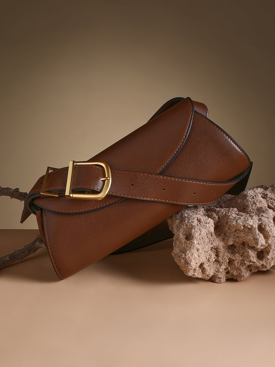Haute Sauce The Edge-Fold Sling Bag - Chocolate Brown