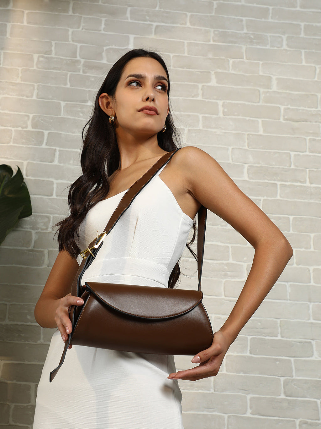 Haute Sauce The Edge-Fold Sling Bag - Chocolate Brown