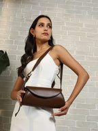 Haute Sauce The Edge-Fold Sling Bag - Chocolate Brown