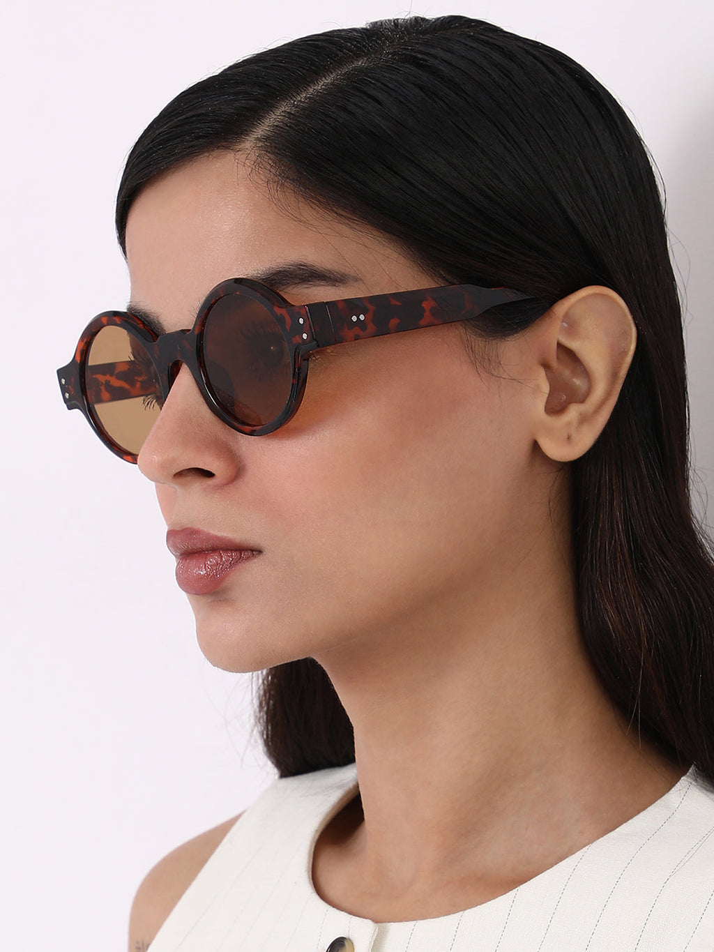 Haute Sauce The Scholar Round Sunglass - Coffee Brown