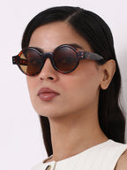 Haute Sauce The Scholar Round Sunglass - Coffee Brown