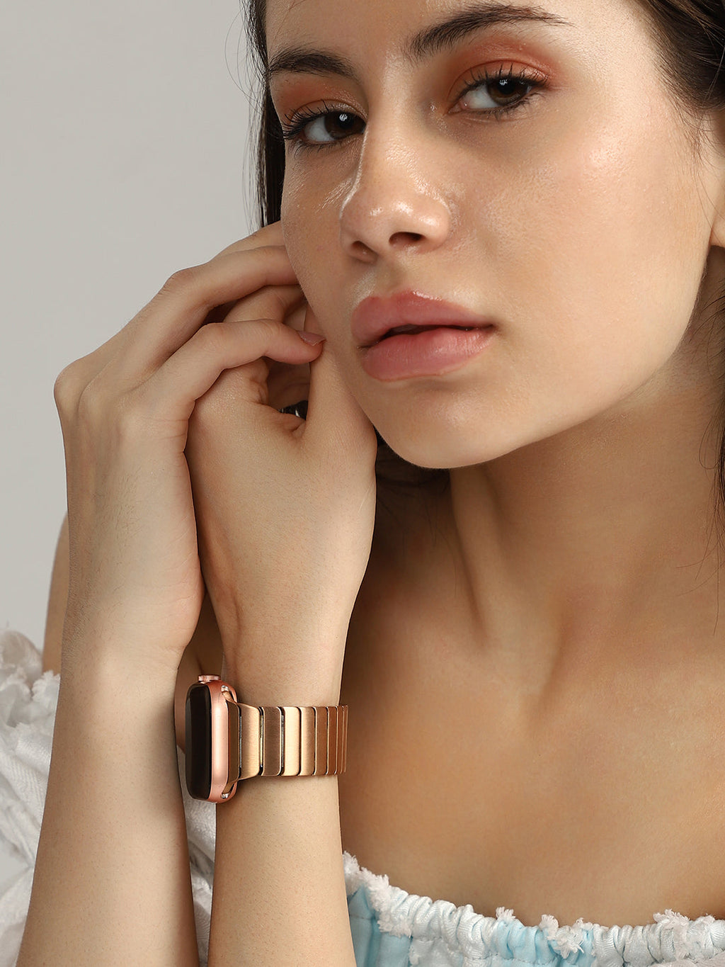Haute Sauce Ribbed Watch Strap - Antique Gold